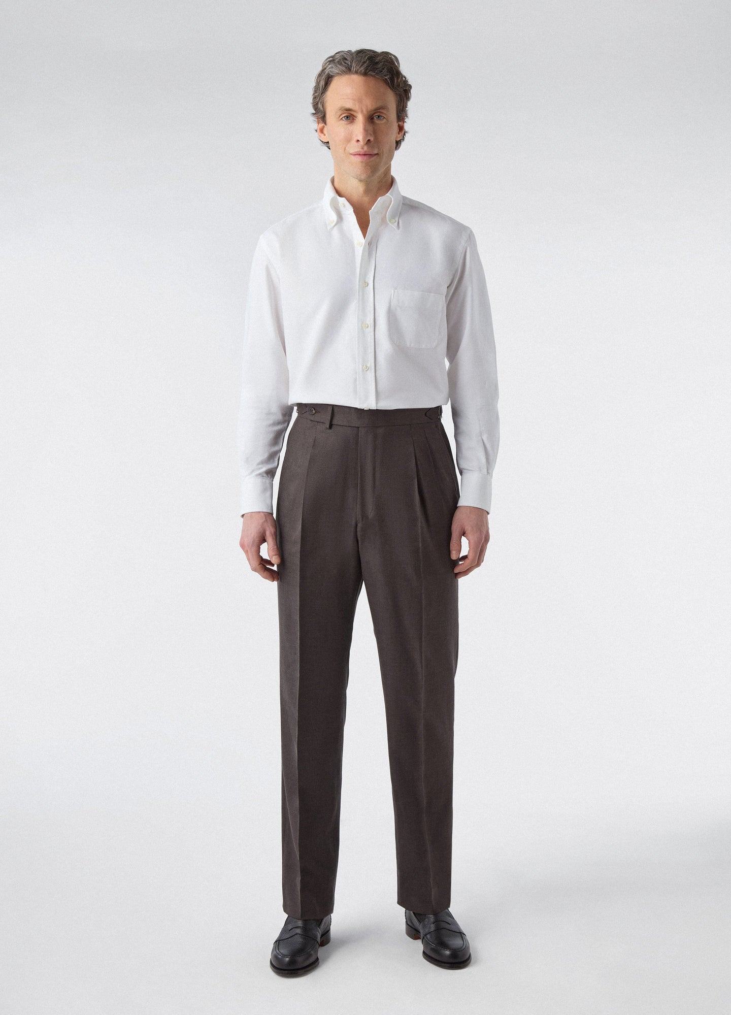 Don Wool/Silk/Linen Suit - Brown Berg & Berg