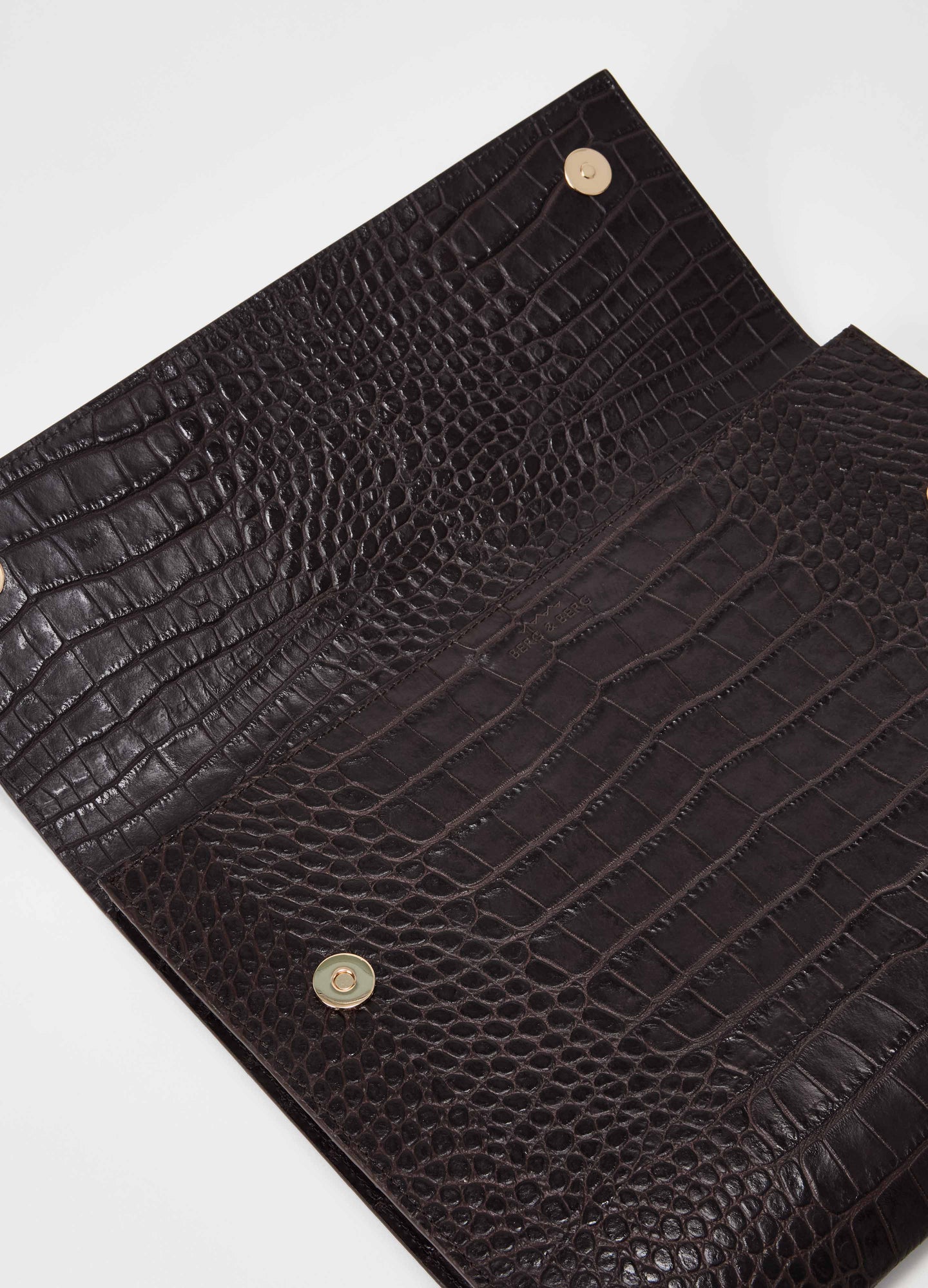 Croco Calf Laptop Portfolio - Dark Brown Berg&Berg