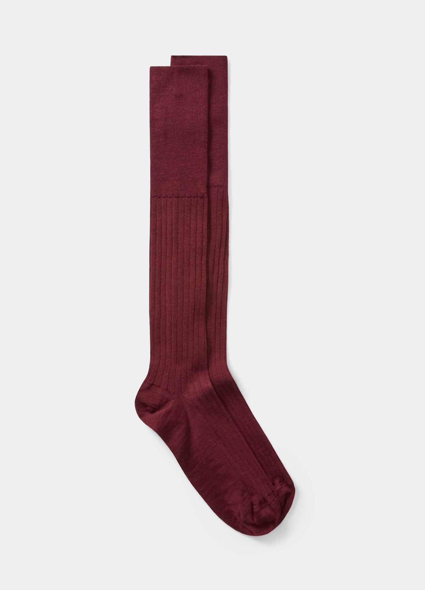 Over the Calf Wool Socks - Bordeaux Berg & Berg