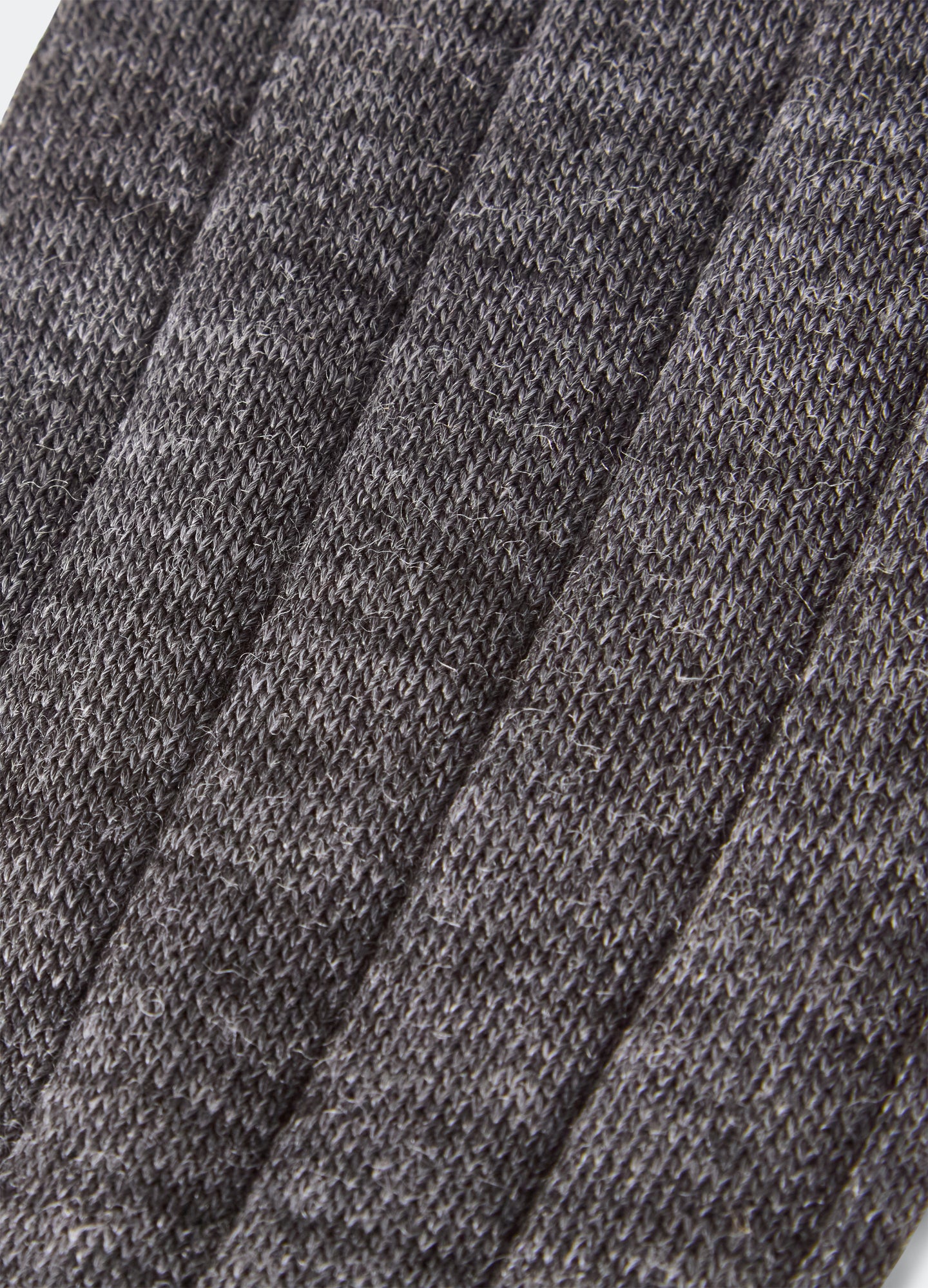 Wide Rib Wool Socks - Mid Grey Berg & Berg