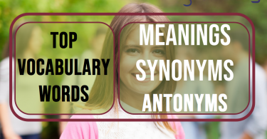 Top vocabulary words Day-1