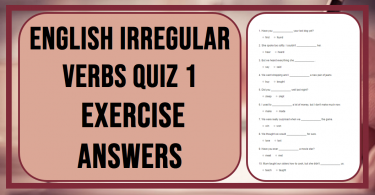 English Irregular Verbs Quiz 1 feature