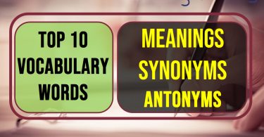Top vocabulary words Day-12