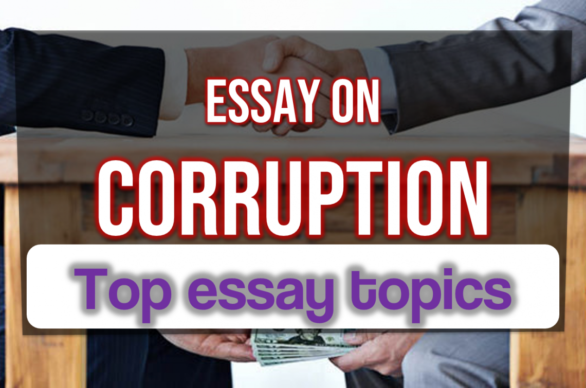 essay on corruption with outline